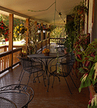 The farmer's porch at the Main Lodge in September - Fran Bigney Photo - Click for larger image