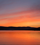 Another beautiful Wallace Pond sunset as seen from the cabins at Jackson's Lodge - Fran Bigney photo (Click for larger image.)