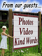 Welcome to pictures, video, and tetimonials sent to us by guests of Jackson's Lodge and Log Cabins!