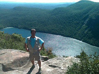 Kevin, the author of this TripAdvisor review, is seen atop Mount Pisgah overlooking Lake Willoughby in Westmore, VT.  This rewarding hike is a nice half hour drive from Jackson's Lodge and Log Cabins.