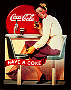 Antique metal Coke sign located in the Main Lodge: Have A Coke