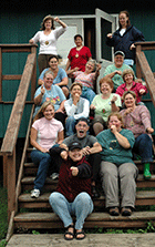 A group of women enjoying Doe Camp organized by Vermont Outdoors Woman (Click for larger image)